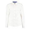 Women'S Contrast Premium Oxford Shirt Long Sleeved in white-midblue