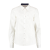 Women'S Contrast Premium Oxford Shirt Long Sleeved in white-navy