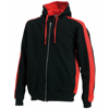 Full Zip Hoodie in black-red