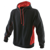 Pull Over Hoodie in black-red