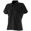 Women'S Piped Performance Polo in black-black