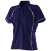 Women'S Piped Performance Polo in navy-white