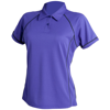 Women'S Piped Performance Polo in purple-navy
