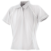 Women'S Piped Performance Polo in white-white
