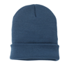 Knitted Turn-Up Beanie in airforceblue