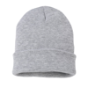Knitted Turn-Up Beanie in ash