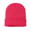 Knitted Turn-Up Beanie in bright-pink