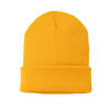 Knitted Turn-Up Beanie in gold