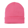 Knitted Turn-Up Beanie in light-pink