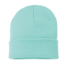 Knitted Turn-Up Beanie in peppermint