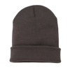 Knitted Turn-Up Beanie in steelgrey