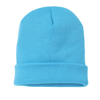 Knitted Turn-Up Beanie in tropical-blue