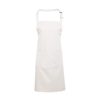 Deluxe Apron With Neck-Adjusting Buckle in white