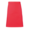 Mid-Length Apron in strawberry-red