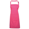 Colours Bib Apron With Pocket in hot-pink