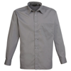 Long Sleeve Poplin Shirt in dark-grey
