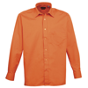 Long Sleeve Poplin Shirt in orange