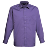 Long Sleeve Poplin Shirt in purple