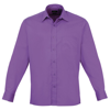 Long Sleeve Poplin Shirt in rich-violet