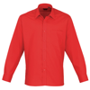Long Sleeve Poplin Shirt in strawberry-red