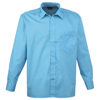 Long Sleeve Poplin Shirt in turquoise