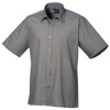 Short Sleeve Poplin Shirt in dark-grey