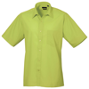 Short Sleeve Poplin Shirt in lime