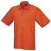 Short Sleeve Poplin Shirt in orange