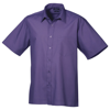 Short Sleeve Poplin Shirt in purple