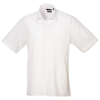 Short Sleeve Poplin Shirt in white