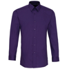 Colours' Poplin Fitted Long Sleeve Shirt in purple