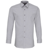 Colours' Poplin Fitted Long Sleeve Shirt in silver
