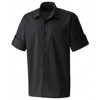 Roll Sleeve Poplin Shirt in black