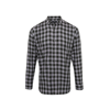 Mulligan Check Cotton Long Sleeve Shirt in steel-black
