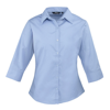 Women'S ¾ Sleeve Poplin Blouse in mid-blue