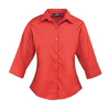 Women'S ¾ Sleeve Poplin Blouse in red