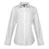 Women'S Supreme Poplin Long Sleeve Shirt in white