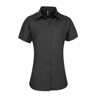 Women'S Supreme Poplin Short Sleeve Shirt in black