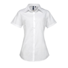 Women'S Supreme Poplin Short Sleeve Shirt in white