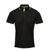 Contrast Coolchecker® Polo in black-lime