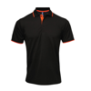 Contrast Coolchecker® Polo in black-orange
