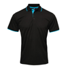 Contrast Coolchecker® Polo in black-turquoise