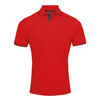 Contrast Coolchecker® Polo in red-black