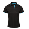 Women'S Contrast Coolchecker® Polo in black-turquoise