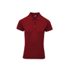 Women'S Coolchecker Plus Piqué Polo With Coolplus® in burgundy