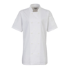 Women'S Short Sleeve Chef'S Jacket in white