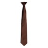 Colours' Satin Clip Tie in brown