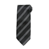 Tie - Four Stripe in black-silver