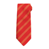 Tie - Four Stripe in red-gold