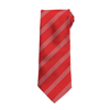 Tie - Four Stripe in red-silver